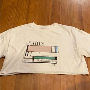 nwot brandy melville john galt paris cropped tee